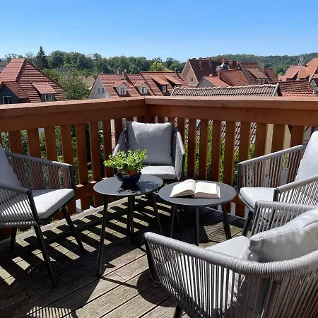Tatil Evi Mittelalterdomizil Mit Balkon Und Parkplaetzen Quedlinburg