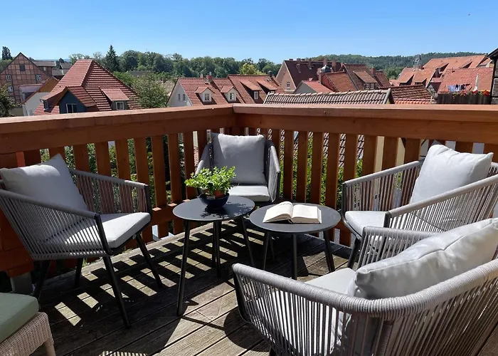 Semesterbostad Mittelalterdomizil Mit Balkon Und Parkplaetzen Quedlinburg